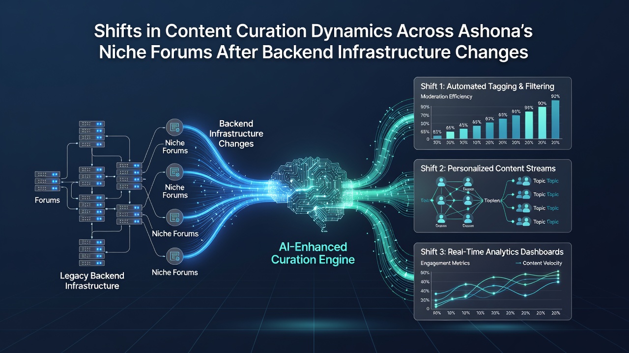 Shifts in content curation dynamics across Ashona's niche forums after backend infrastructure changes